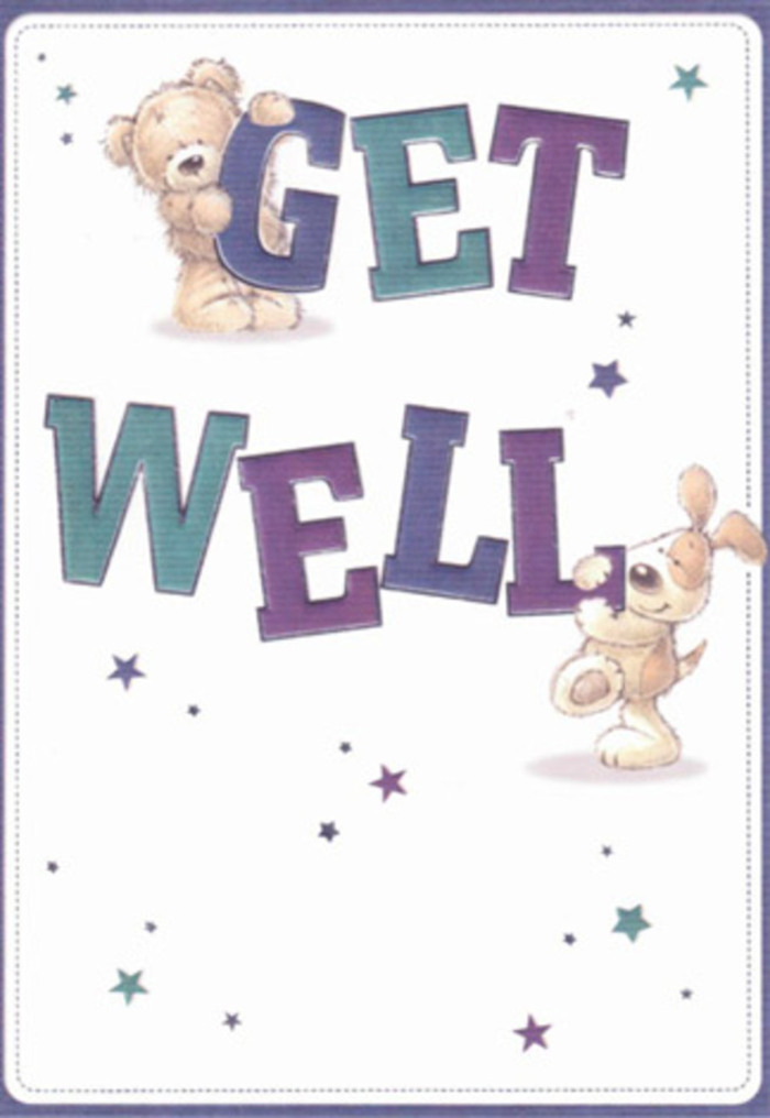 This beautifully illustrated get well card embodies gentle encouragement and heartfelt kindness, reflecting the community spirit of Harrow Weald. Friendly depictions of a teddy bear and a puppy, rendered in velvety brushstrokes, animate the centre of the card; their forms convey a warmth and innocence matched only by the camaraderie found in nearby Boxtree Park. Playful stars, scattered liberally in mauves and aquamarines, seem to float in gentle motion, as if offering scattered good wishes to the card's recipient. The bold, confident lettering-shaded in purples and teals-anchors the design with festive reassurance, reminiscent of cheerful messages exchanged between neighbours along Uxbridge Road. There's a tactile feel to every element-the softness of the illustrated fur, the joy in the characters' eyes, the buoyant yet grounded letters. The card's composition is filled with light and airiness, creating a sense of positivity that's well-suited to comforting those in recovery. Much like a thoughtfully assembled bouquet from Flowers Harrow Weald, each aspect of this card is placed with genuine care, making it an ideal gesture to lift the spirit and offer hope to friends and families throughout Harrow Weald.